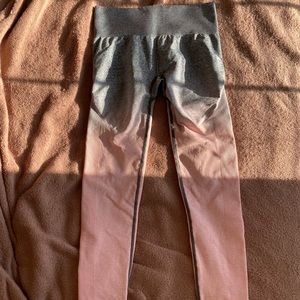Pink/Grey Ombré GymShark Leggings